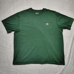 Carhartt 3XL Green Oversized T Shirt Mens Street Style Heavyweight Essential